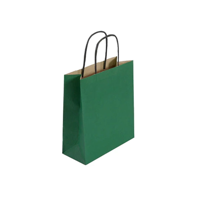 Small Green Twist Handle Bag (19x8x21cm)