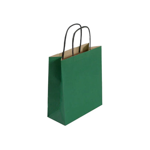 Small Green Twist Handle Bag (19x8x21cm)