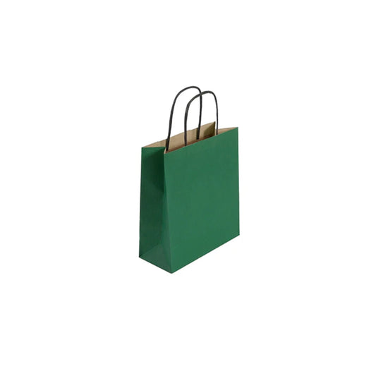Small Green Twist Handle Bag (19x8x21cm)