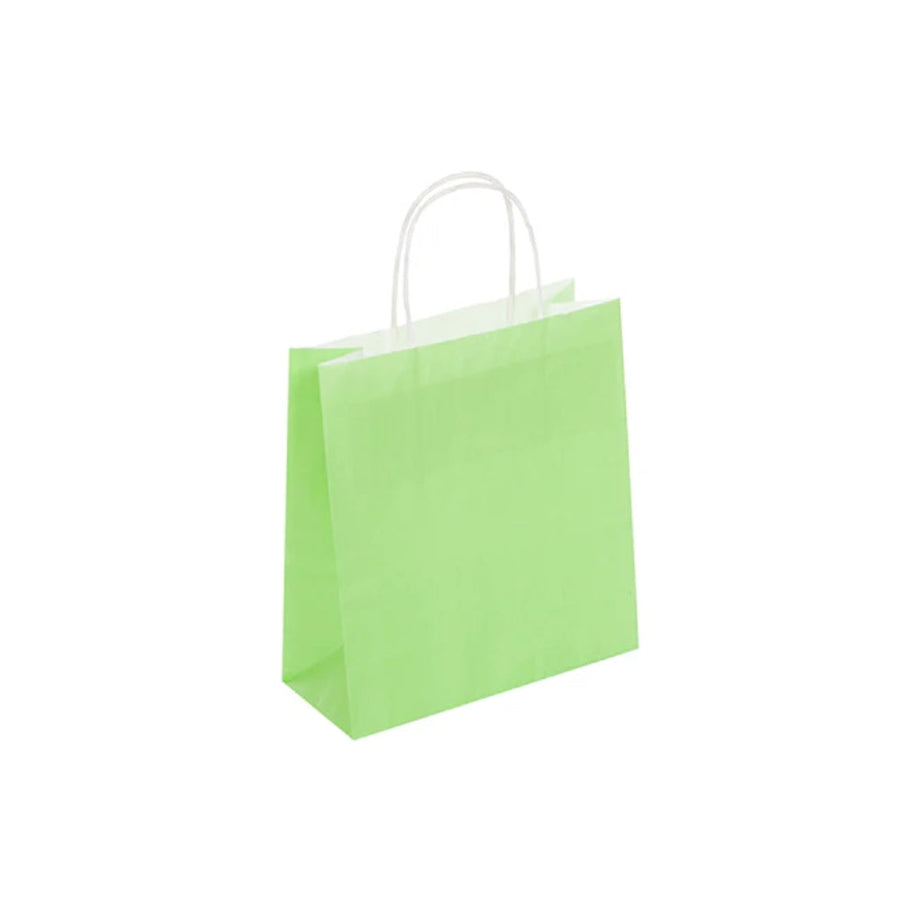 Small Lime Green Twist Handle Bag (19x8x21cm)