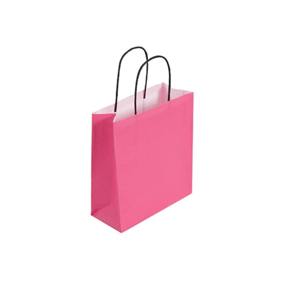 Small Magenta Twist Handle Bag (19x8x21cm)