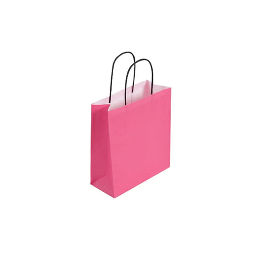 Small Magenta Twist Handle Bag (19x8x21cm)