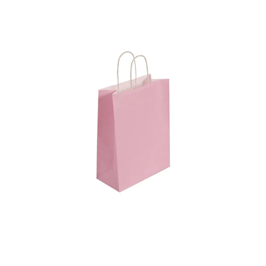 Small Pink Twist Handle Bag (19x8x21cm)