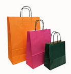 Large Orange Twist Handle Bag (32x14x42cm)