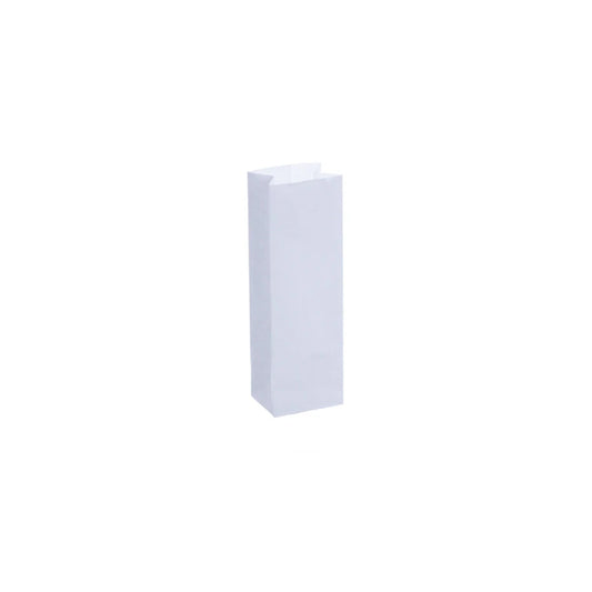 White Kraft Block Bottom Bags (75x45x229mm)