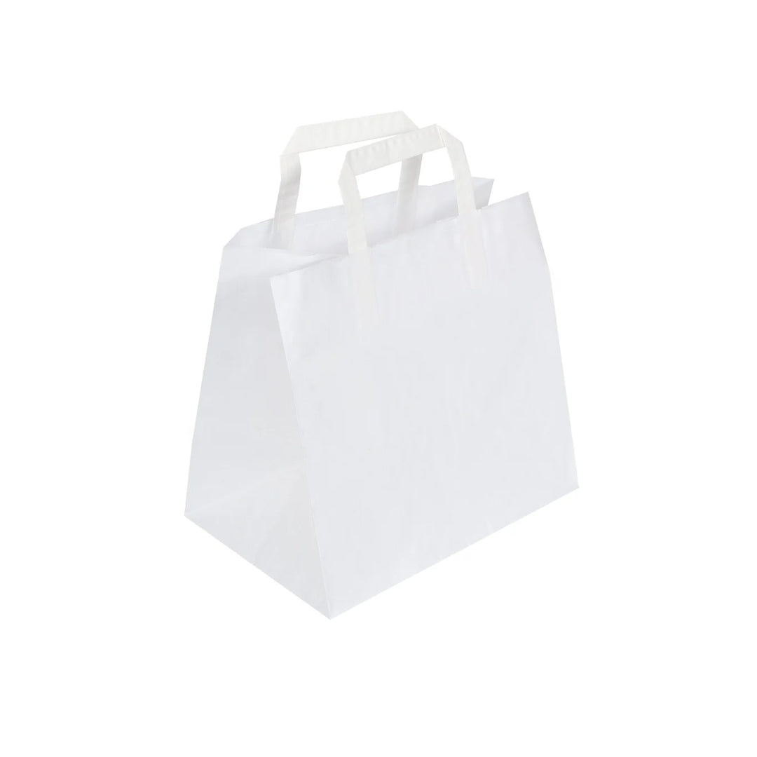 White Patisserie Paper Takeaway Bags 260x175x245mm