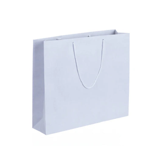 White Recycled Carrier with Rope Handles 46x12x42cm