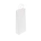 White Ribbed Wine Bottle Bag (16x8x38cm)