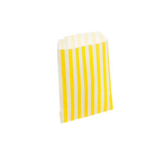 Yellow Candy Stripe Counter Bags 13x18cm (1000 per pack)