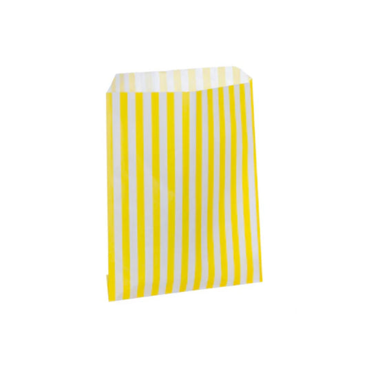 Yellow Candy Stripe Counter Bags 18x23cm (1000 per pack)