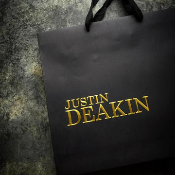 Justin Deakin printed paper bag