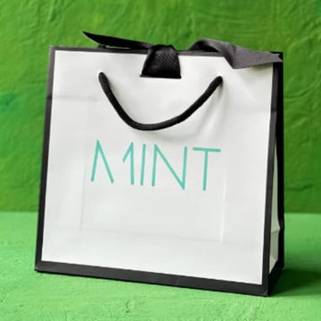 Mint printed paper bag