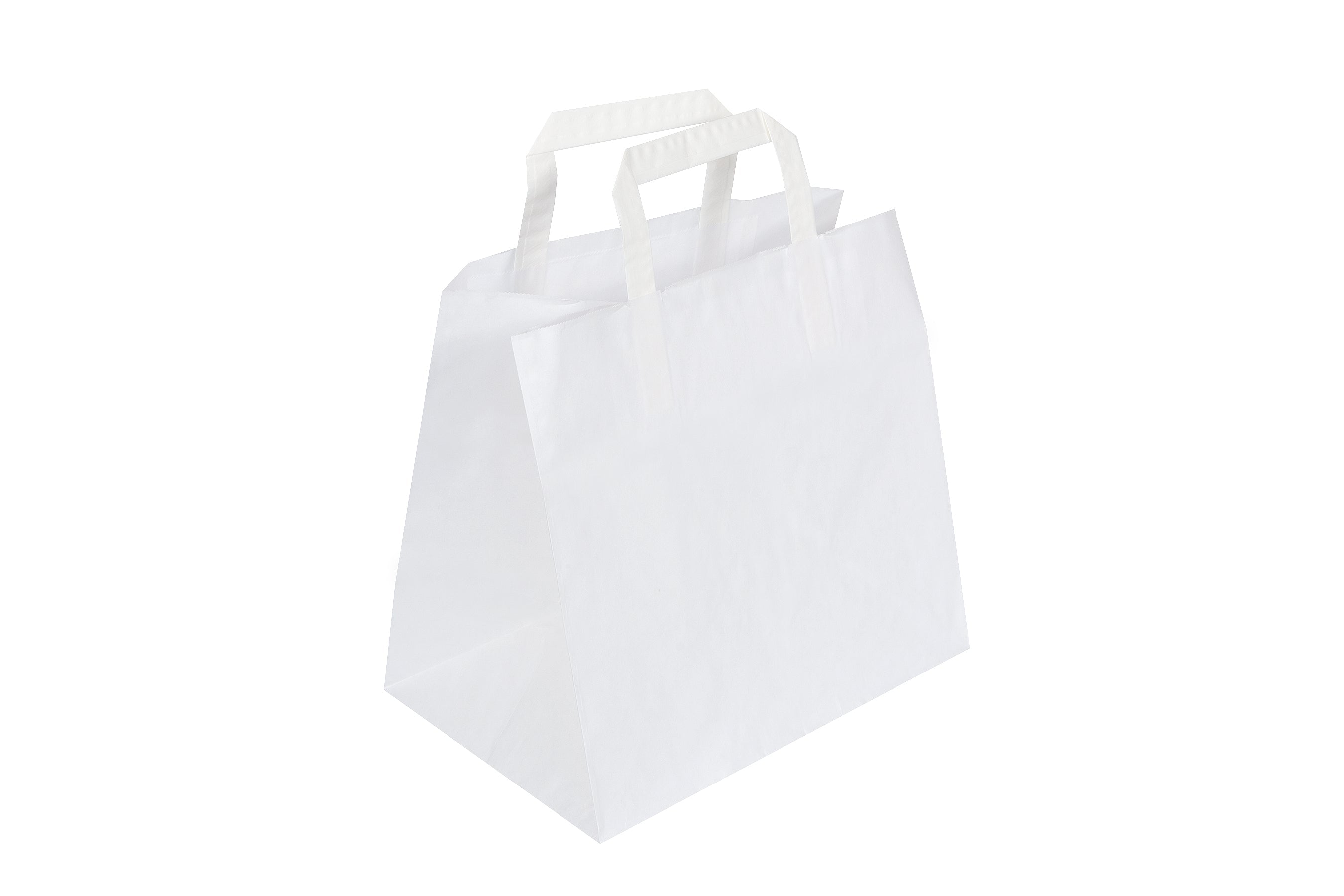 White Patisserie Takeaway Bags 260x175x245mm (250 per case) – Big Brown ...