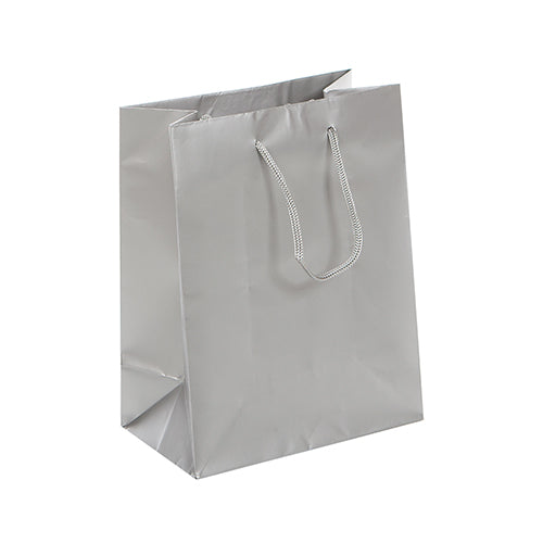 Medium Silver Carrier Bags 18x10x23cm