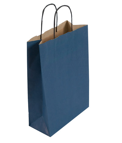 Medium Navy Blue Carrier (24x11x31cm) – Big Brown Carrier Bag