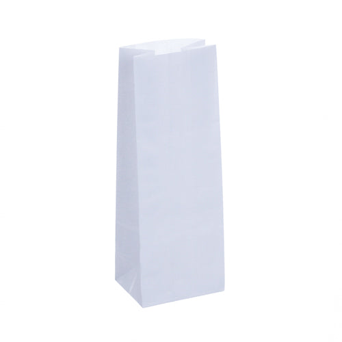 White Kraft Block Bottom Bags (108x55x215mm)