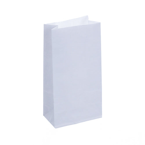 White Kraft Block Bottom Bags (110x80x300mm)