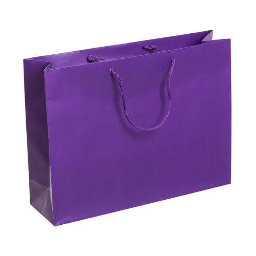 Purple Gloss Rope Handle Bag 42x12x32cm