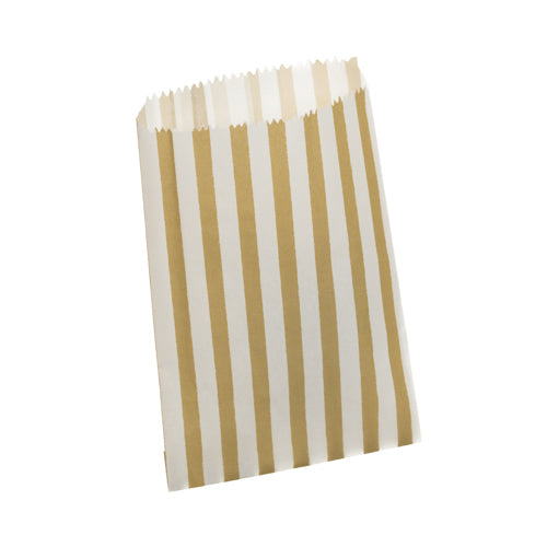 Gold Candy Stripe Counter Bags 18x23cm (1000 per pack)