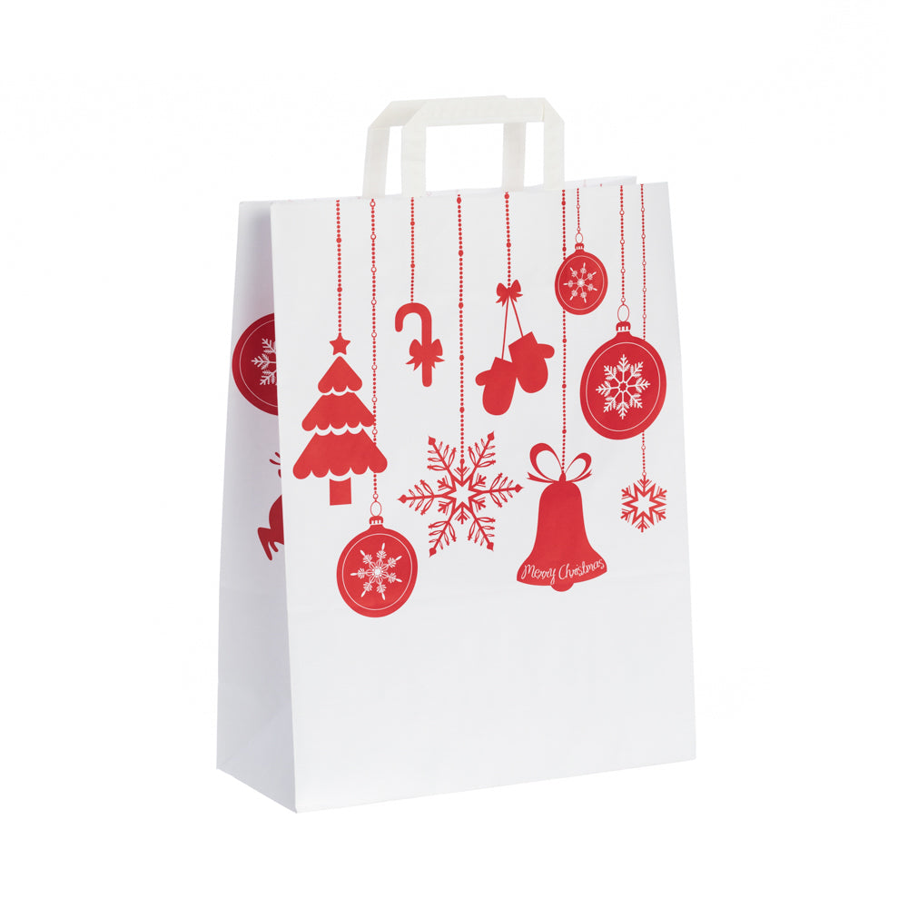 Christmas Ornaments Paper Carrier Bag 32x14x42cm close up