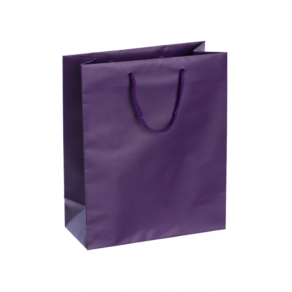 Large Purple Matt Laminated Carrier Bag 22x10x27cm – Big Brown Carrier Bag