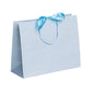 Light Blue Landscape Paper Recycled Carrier Bag with Ribbon 320x120x250mm