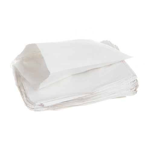 White Kraft Sulphite Counter Bags 6x6" 