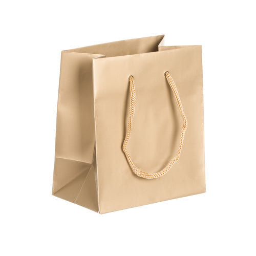 Small Gold Carrier Bags 12x8x14cm
