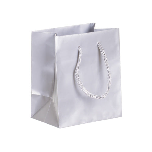 Small Silver Carrier Bags 12x8x14cm
