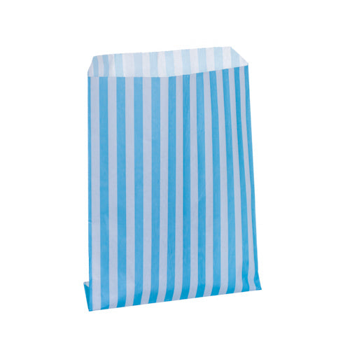 Aqua Candy Stripe Counter Bags 18x23cm