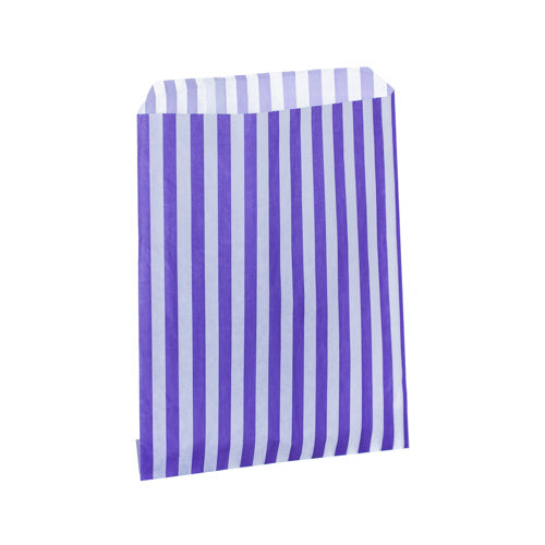 Purple Candy Stripe Counter Bags 18x23cm