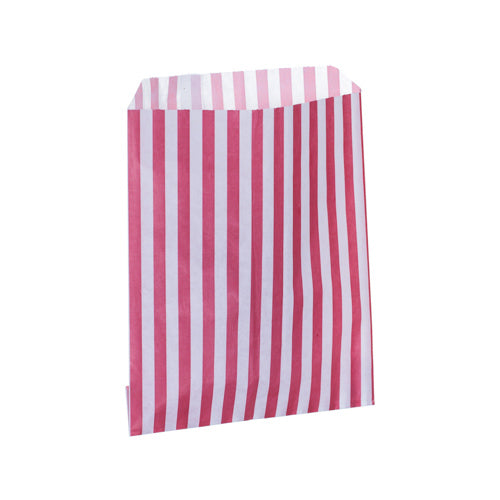 Red Candy Stripe Counter Bags 18x23cm
