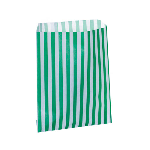 Green Candy Stripe Counter Bags 18x23cm 