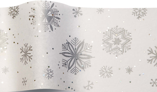 Diamond Snowflakes Sparkly Gem SatinWrap® Luxury Tissue Paper
