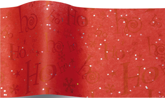 HO HO HO Sparkly Gem SatinWrap® Luxury Tissue Paper