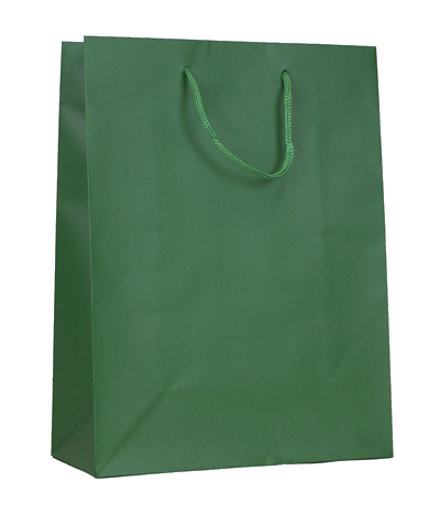 Large Green Matt Laminated Carrier Bag 22x10x27cm – Big Brown Carrier Bag