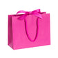 Magenta Landscape Paper Recycled Carrier Bag with Ribbon 200x80x160mm