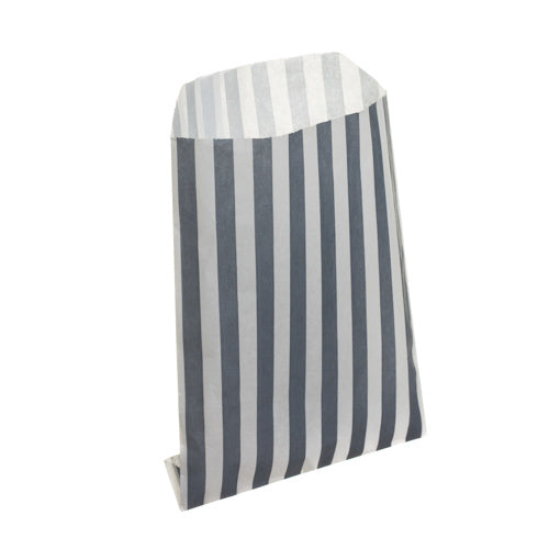 Grey Candy Stripe Counter Bags 13x18cm