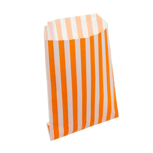 Orange Candy Stripe Counter Bags 13x18cm