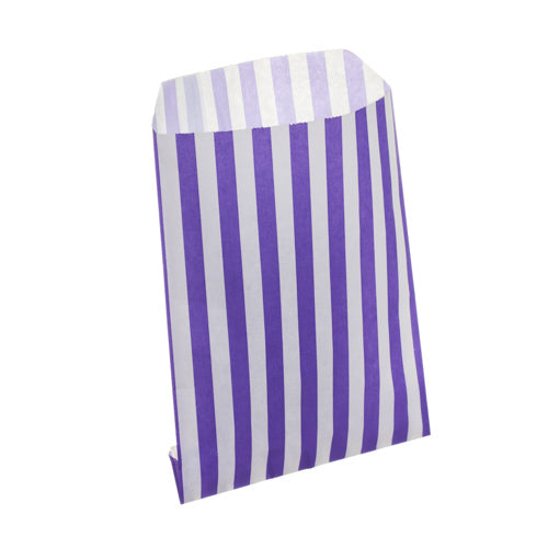 Purple Candy Stripe Counter Bags 13x18cm
