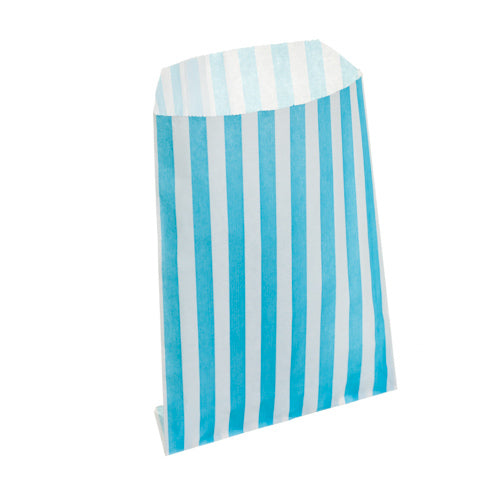 Aqua Candy Stripe Counter Bags 13x18cm 