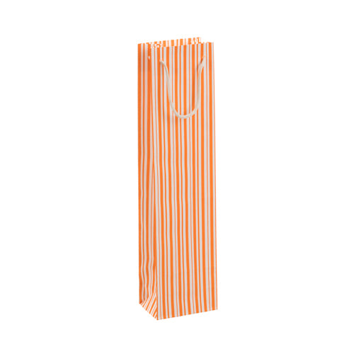 Orange Stripe Wine Bag