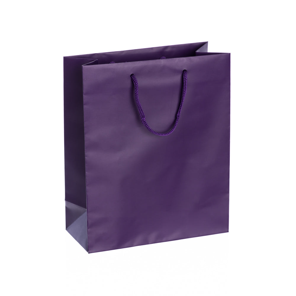 Extra Small Purple Matt Laminated Carrier Bag 11x6x14cm