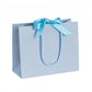 Light Blue Landscape Paper Recycled Carrier Bag with Ribbon 200x80x160mm